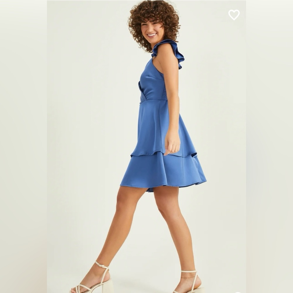 NWT Altar’d State Maeve Satin Dress Vintage Indigo Small